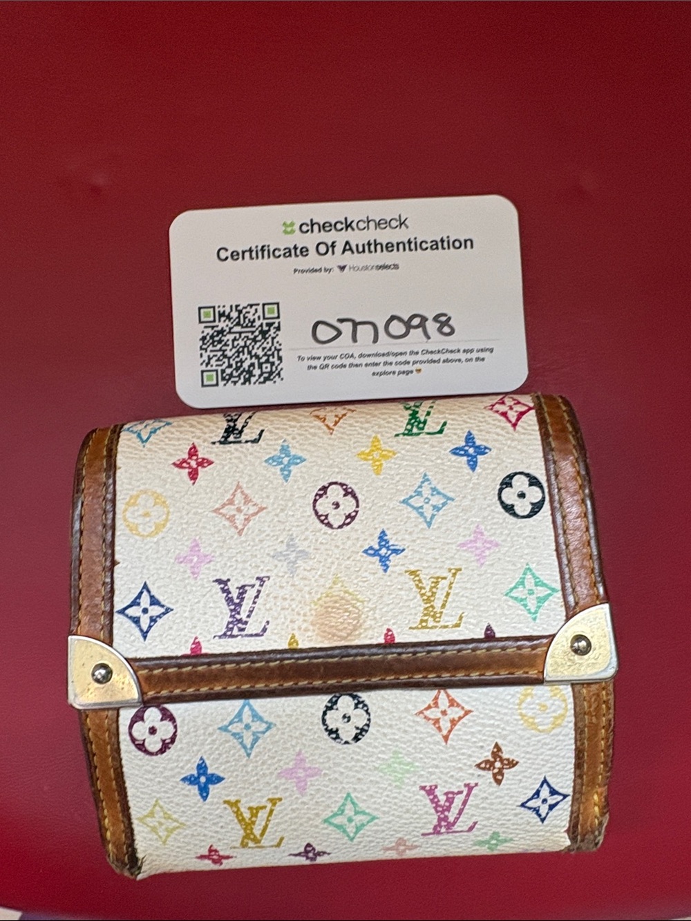 Louis Vuitton Murakami Compact vintage wallet with COA